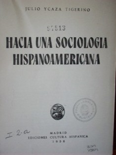 Hacia una sociología hispanoamericana