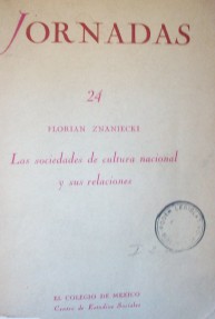 Las sociedades de cultura nacional y sus relaciones