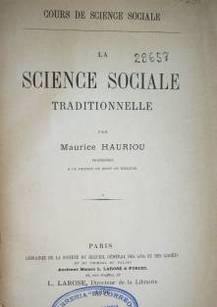 La science sociale traditionnelle