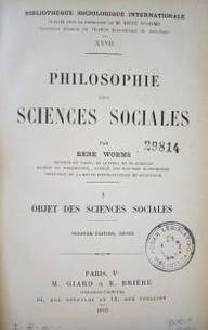 Philosophie des sciences sociales