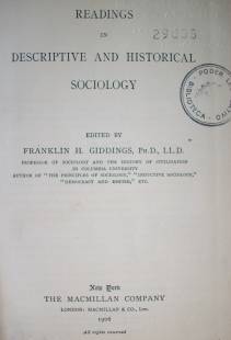 Readings in descriptive and historical sociology