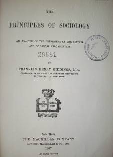 The principles of sociology : an anlysis of the phenomena of association and of social organization