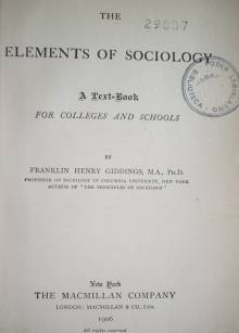 The elements of sociology