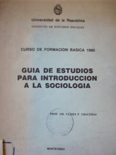 Guía de estudios para introducción a la sociología