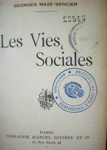 Les vies sociales