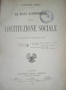 Le basi economiche della costituzione sociale
