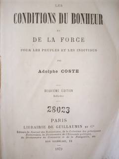 Les conditions du bonheur et de la force : pour les peuples et les individus
