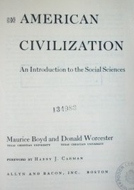American civilization : an introduction to the social sciences
