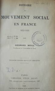 Histoire du mouvement social en France 1852-1924