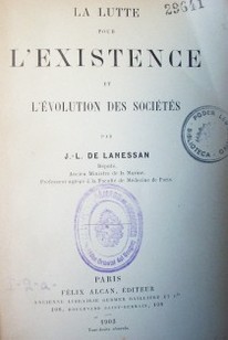 La lutte pour l' existence et l'évolution des sociétés