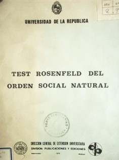 Test Rosenfeld de orden social natural