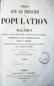 Essai sur le principe de population