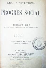 Les institutions de progrès social