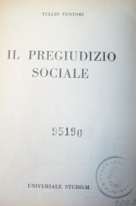 Il pregiudizio sociale