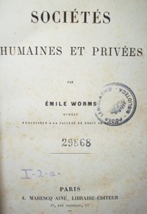 Sociétés humaines et privées