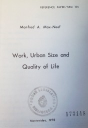 Work, urban size and quality of life