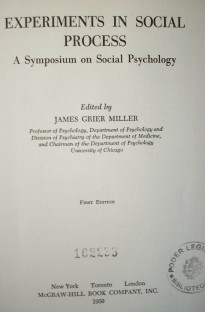 Experiments in social process : a symposium on social psychology