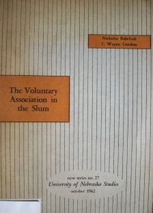 The voluntary association in the slum