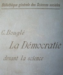 La démocratie devant la science : études critiques sur l'hérédité, la concurrence et la différenciation