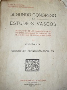 II congreso de estudios vascos