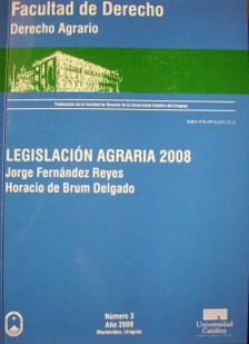 Legislación agraria : año 2008