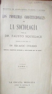 Los problemas constitucionales de la sociología