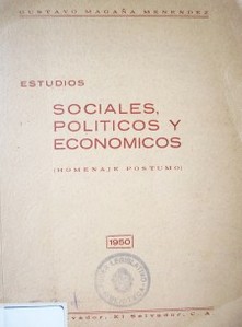 Estudios sociales, políticos y económicos (homenaje póstumo)
