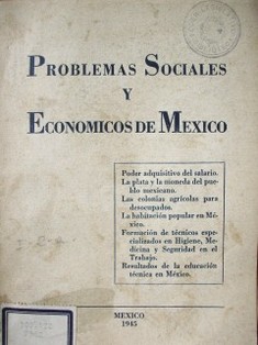 Problemas sociales y económicos de México