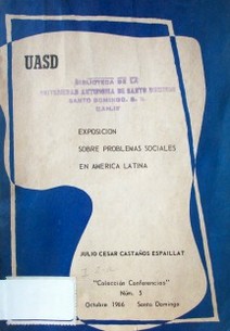Exposición sobre problemas sociales en América Latina