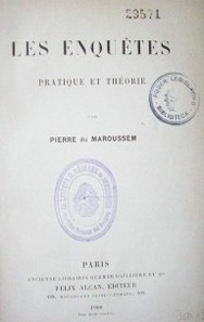 Les enquêtes : pratique et théorie