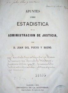 Apuntes sobre estadística de la Administración de Justicia