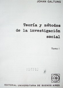 Teoría y métodos de la investigación social