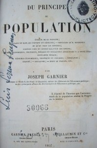 Du principe de population