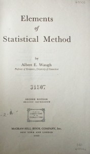 Elements of statistical methods