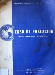 Censo de población : estudios sobre métodos y procedimientos