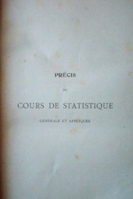 Précis de cours de statistique générale et appliquée