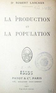 La production et la population