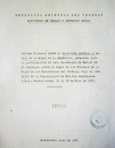 Informe nacional sobre la situación jurídica y social de la mujer en la República