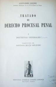 Tratado de derecho procesal penal