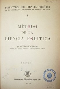 Método de la ciencia política