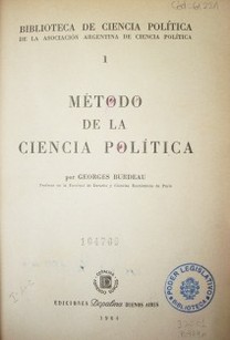Método de la ciencia política