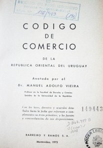 Código de Comercio de la República Oriental del Uruguay