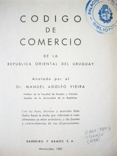 Código de Comercio de la República Oriental del Uruguay