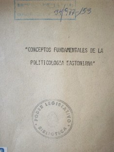 Conceptos fundamentales de la politicología Eastoniana