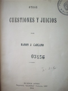 Otras cuestiones y juicios