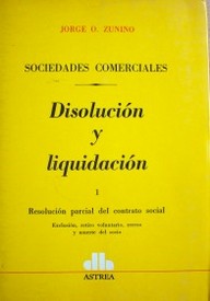 Sociedades comerciales : disolución y liquidación