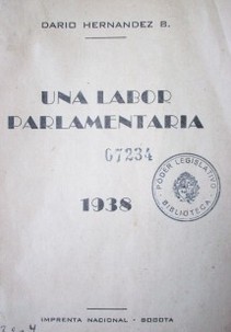 Una labor parlamentaria : 1938