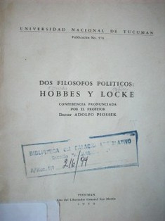 Dos filósofos políticos : Hobbes y Locke