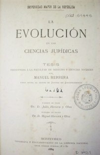 La evolución en las ciencias jurídicas