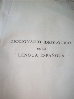 Diccionario ideológico de la lengua española